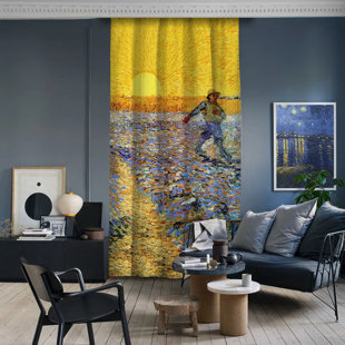 LILIJAN HOME & CURTAIN Vincent Van Gogh - The Sower Masterpiece Curtain Single Panel