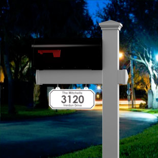 4EVER PRODUCTS Personalized Post Mounted Mailbox with Address Plate