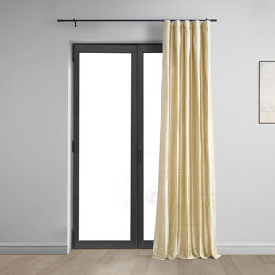 EXCLUSIVE FABRICS & FURNISHINGS Textured Dupioni Silk Curtains for Living Room & Bedroom Semi-Sheer Curtains Window Single Panel