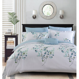 NORTH HOME Mandy Cotton Satin Floral Duvet Cover Set