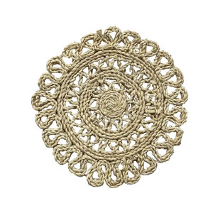 ESSENTIAL DÉCOR & BEYOND, INC ROUND SEAGRASS CHARGER Set Of 4 (Set of 4)