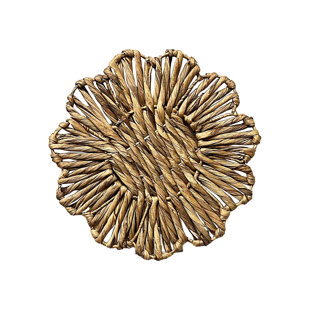 ESSENTIAL DÉCOR & BEYOND, INC Jute Floral Charger (Set of 4)