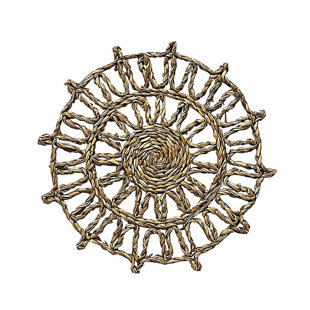 ESSENTIAL DÉCOR & BEYOND, INC Jute No Pattern Round (Set of 4)