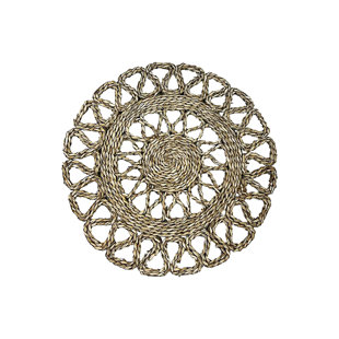 ESSENTIAL DÉCOR & BEYOND, INC Jute No Pattern Charger (Set of 4)