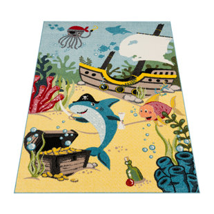 ZOOMIE KIDS Drumanduff Blue/Orange/Red Rug