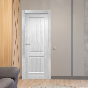 VALUSSO DESIGN LLC Classic 80'' Solid + Manufactured Wood Paneled Slab Door