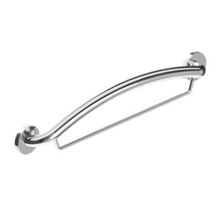 HEALTHCRAFT PLUS Towel Bar 27.5" in Chrome, Decorative Grab Bar with Towel Holder (500 lb. Capacity)