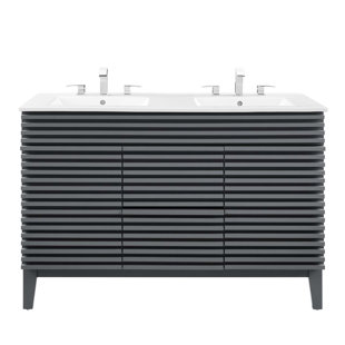 TRIO SUPPLY HOUSE Modway Render 48" Double Sink Bathroom Vanity