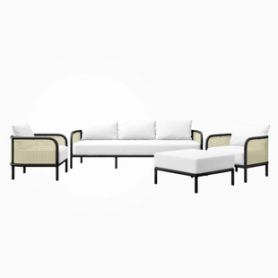 ESTETICA FURNITURE 6 - Person Outdoor Seating Group with Cushions