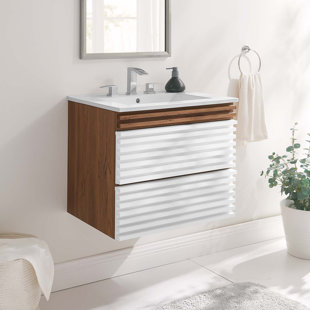 TRIO SUPPLY HOUSE Modway Render 24" Wall-Mount Bathroom Vanity
