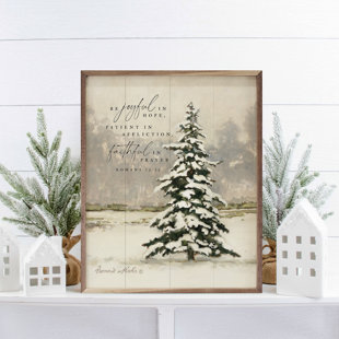 THE HOLIDAY AISLE® Be Joyful In Hope Winter Tree By Bonnie Mohr