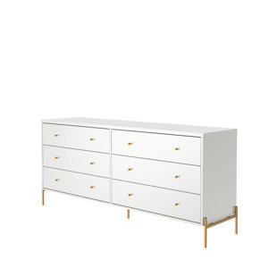 MERCER41 Giefer 6 Drawer 71.65" W Double Dresser