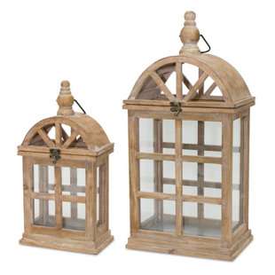 LOVE HAPPY CREATIONS LLC 21.5'' H Tabletop Lantern (Set of 2)