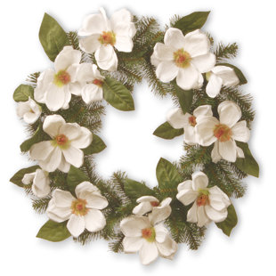 National Tree Company 24" North Valley Spruce Magnolia Wreath