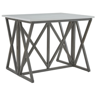 GRACIE OAKS Montevious Extendable Solid Wood Top Dining Table