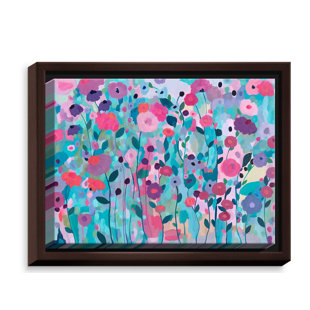 DIANOCHE DESIGNS Joy Unleash Flowers Framed On Canvas by Carrie Schmitt Print