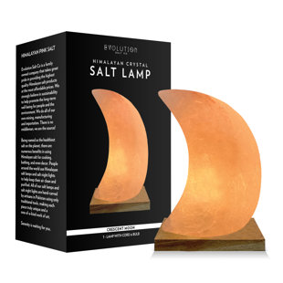 EVOLUTION SALT CO Crescent Moon Himalayan 6 lbs Salt Lamp
