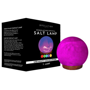 EVOLUTION SALT CO USB Sphere 1 lb Salt Lamp