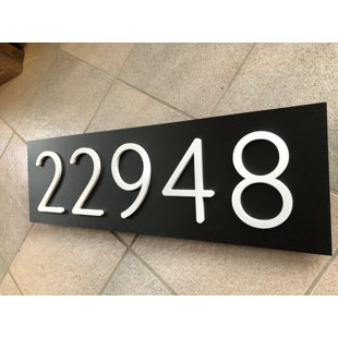 WHITE HARMONY House Numbers, Modern Custom Address Sign