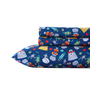 POPPY & FRITZ KIDS Space Kids Microfiber Sheet Set