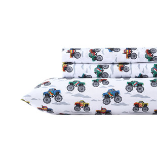 POPPY & FRITZ KIDS Trucks Microfiber Sheet Set