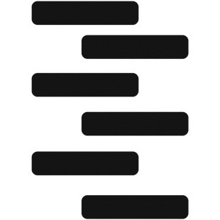 NO SLIP MAT BY VERSATRACTION Bath Tub and Shower Treads Rectangle Non-Slip Shower mat (Set of 6)