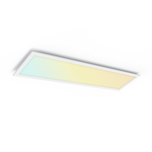 RUN BISON Dimmable White CCT and Wattage Selectable Integrated LED Back-Lit Flat Panel Light