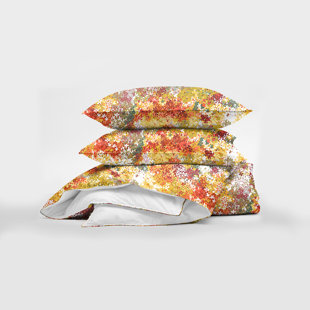 THE TAILOR'S BED Tahmina Orange Standard Cotton Comforter Set