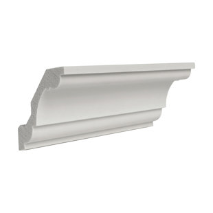 ARCHITECTURAL PRODUCTS BY OUTWATER L.L.C. 2-1/2 in x 2-1/2 in x 6 in Long Plain Recycled Polystyrene Crown Moulding Sample