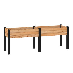 ARLMONT & CO. Haven 2 Ft. X 8 Ft. Natural Cedar Elevated Garden Planter (Tool Free)
