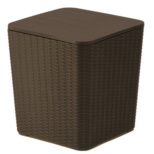 National Outdoor Living Arendal 11.35 Gallon Water Resistant Plastic Deck Box in Brown