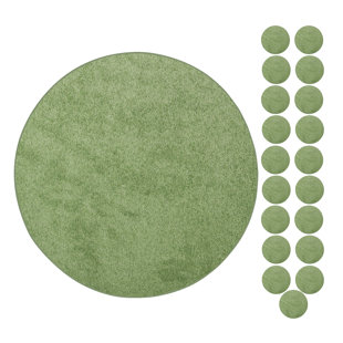 EIDER & IVORY™ Lagunday Furnish My Place Modern Plush Pet and Kids Friendly Solid Color Area Rug in Lime Green Set Of 20, Stain & Fade Resistance, Perfect for Living Room, Dining Room, Bedroom, Playroom and Kidsroom, Event, Wedding Rug