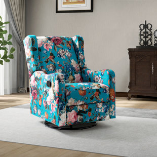 LARK MANOR™ Antonanzas Floral Manual Swivel Glider Recliner