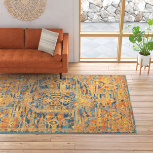 LANGLEY STREET Teppich Lilith in Gold/Türkis