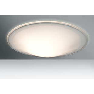BESA LIGHTING Luma White 3 -Bulb Outdoor Flush Mount