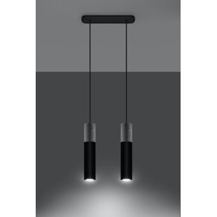 SOLLUX Borgio 2-Light Kitchen Island Cylinder Pendant