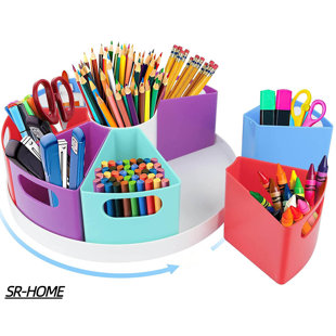 SR-HOME Rotating Art Supply Desk Organizer