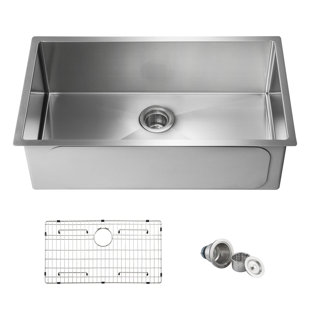 KIBI 33'' L Undermount Single Bowl Stainless Steel Kitchen Sink