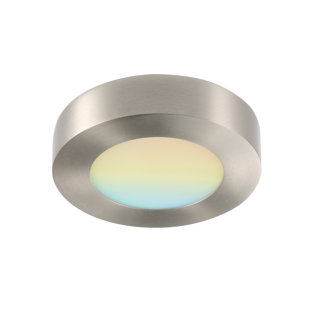 RUN BISON 5.5 in. Round Color Selectable Integrated LED Flush Mount Downlight