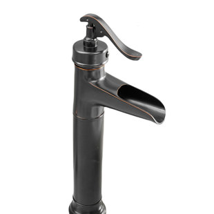 SIMPLYCOPPER 13" Single Hole Oil Rubbed Bronze Vessel Sink Bathroom Faucet