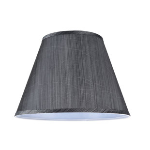 ASPEN CREATIVE CORPORATION 9.5" H Synthetic Fabric Empire Lamp Shade ( Spider ) in Gray/Black