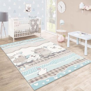 ZOOMIE KIDS Chay Blue/Grey Rug