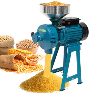 JTANGL Grain Mills, Upgraded 3000W Wet Dry Cereals Grinder Electric Grain Grinder Corn Mill Heavy Duty 110V Commercial Grain Grinder Machine With Funnel