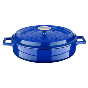 LAVA CAST IRON Lava Enameled Cast Iron Braiser 3.7 Qt. Round Edition Series with Trendy Lid