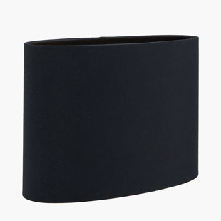 BRAYDEN STUDIO Mia 18.5cm H Cotton Drum Lamp Shade ( Clip On ) in Black