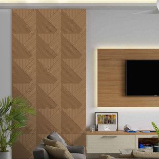 CALHOME 24" x 24" 3D Wall Panel in Brown (8-pack) (Set of 8)