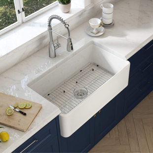 KIBI Pure 36" W Single Bowl Fireclay Farmhouse Kitchen Sink