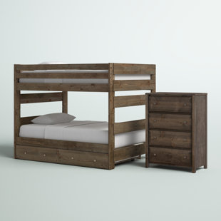 GREYLEIGH™ TEEN Acevedo Solid Wood Full Over Full Bunk Bed 2 Piece Bedroom Set