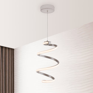 SIMPOL HOME 12-Watt Integrated LED Modern Chandeliers, Dimmable Curved Contemporary Ceiling Light Fixture