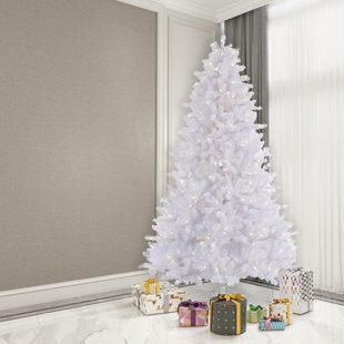 HASHTAG HOME Crystal White Pine Artificial Christmas Tree